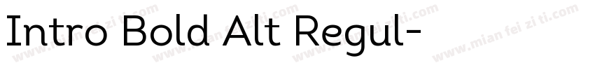 Intro Bold Alt Regul字体转换